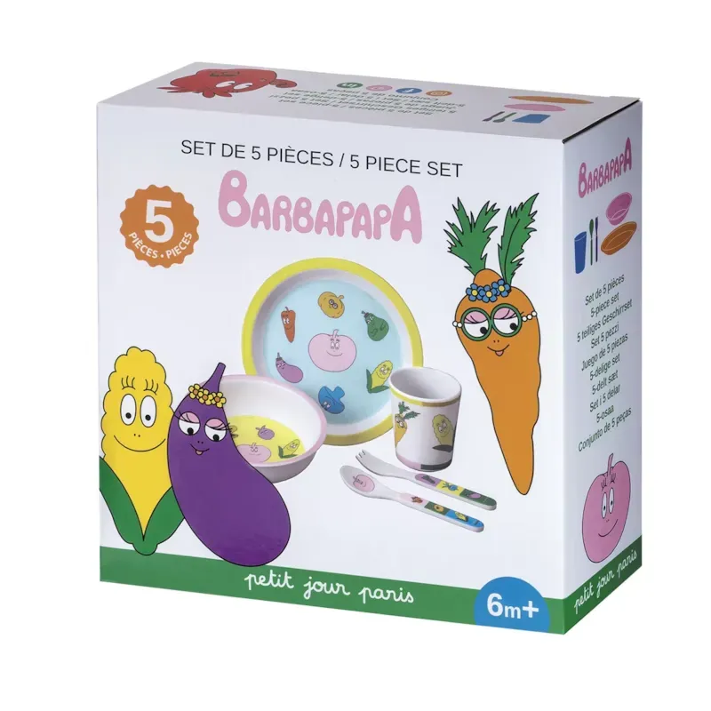 Coffret 5 pièces barbapapa veggie (Petit Jour) - Image 1