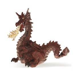 Figurine dragon rouge avec flamme
