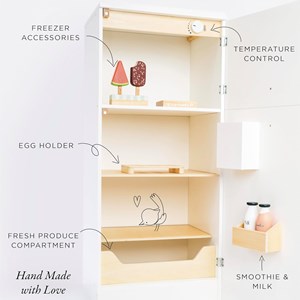 Réfrigérateur-congélateur en bois