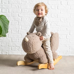 Bascule teddy le rhinocéros taupe