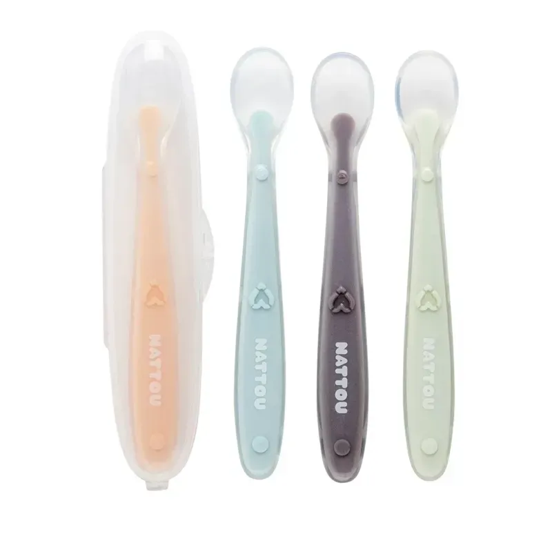 Set 4 cuillères en silicone (Nattou) - Image 3