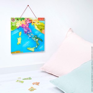 Puzzle carte d'italie magnétique