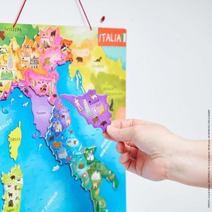 Puzzle carte d'italie magnétique