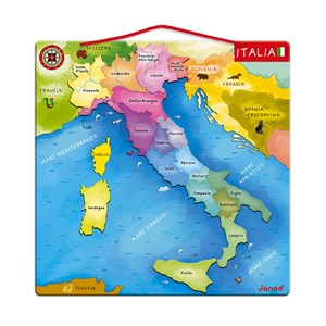 Puzzle carte d'italie magnétique