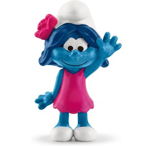 Figurine schtroumpfette avec une fleur