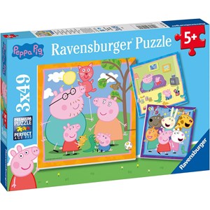 Puzzle peppa pig 3x49 pcs