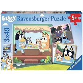 Puzzle les aventures de bluey 3x49 pcs