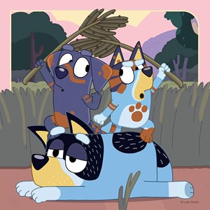 Puzzle les aventures de bluey 3x49 pcs