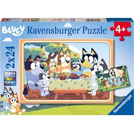 Puzzle c'est parti avec bluey 2x24 pcs