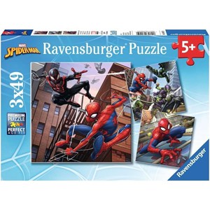 Puzzle spiderman en action 3x49 pcs