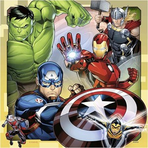 Puzzle les puissants avengers 3x49 pcs