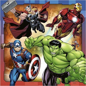 Puzzle les puissants avengers 3x49 pcs
