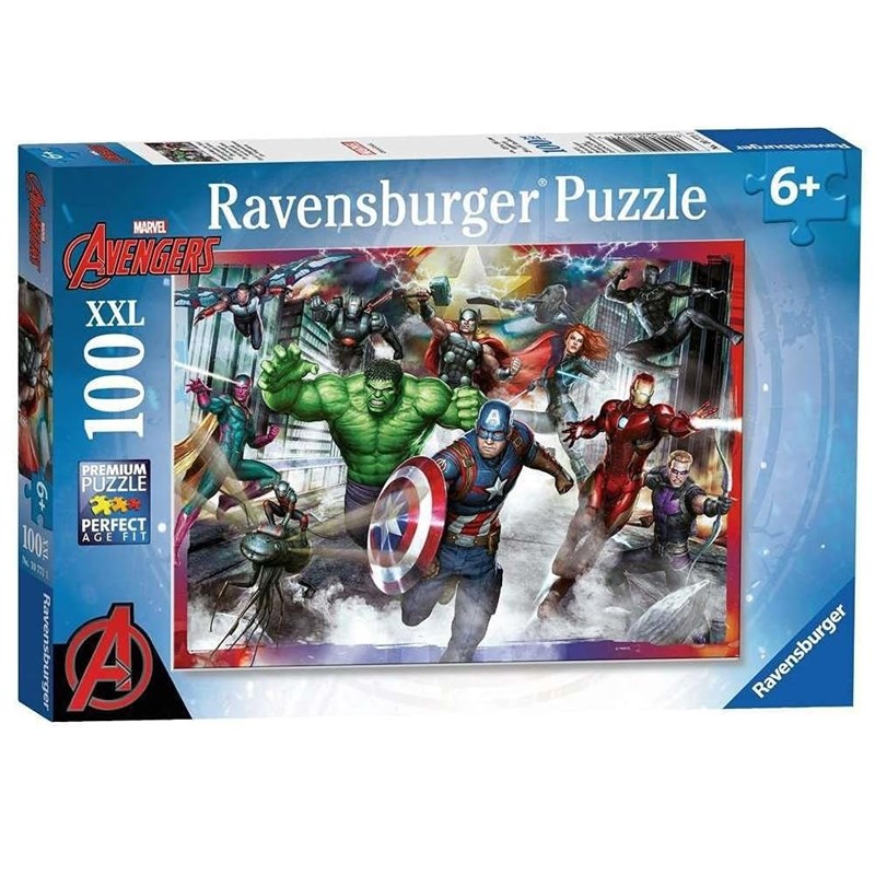 Ravensburger - Puzzle grands héros marvel avengers 100