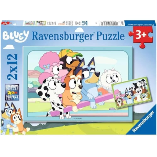 Ravensburger - Puzzle S'amuser Avec Bluey 2x12 Pcs Bleu