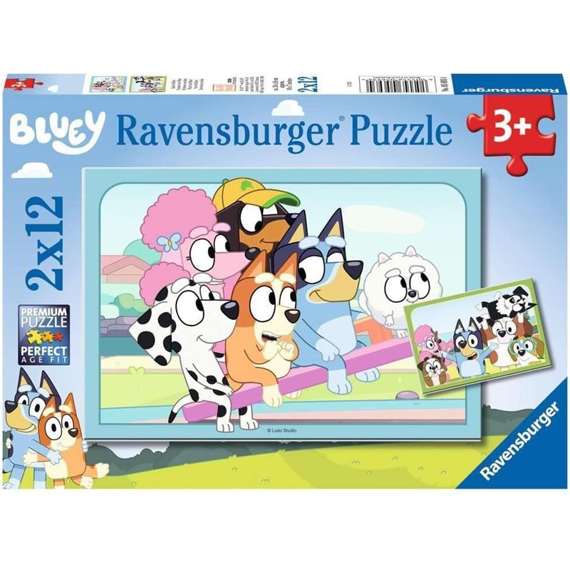 Puzzle s'amuser avec bluey 2x12 pcs