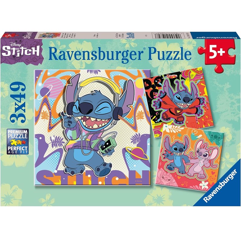Puzzle jouer toute la journée stitch 3x