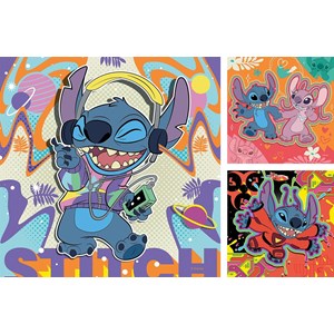 Puzzle jouer toute la journée stitch 3x