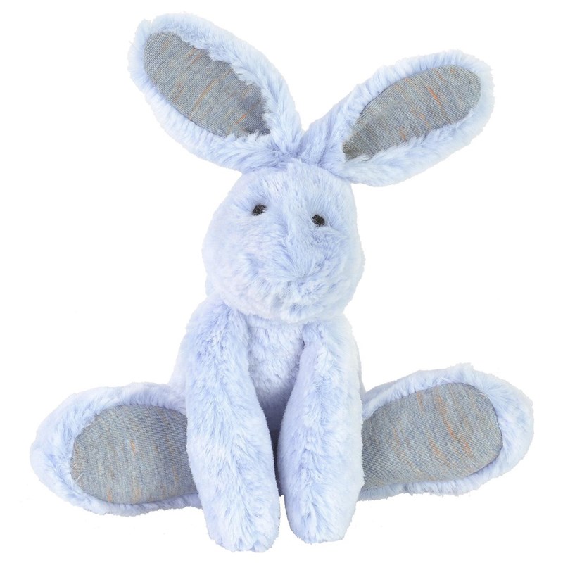 Doudou peluche lapin bleu rivoli 26 cm