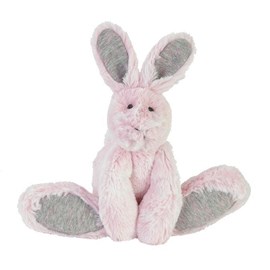 Doudou peluche lapin rose rivoli 26 cm