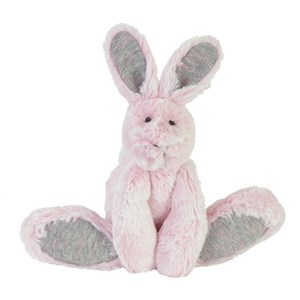 Doudou peluche lapin rose rivoli 26 cm