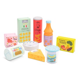 Set d'épicerie en bois