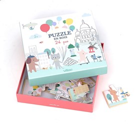 Puzzle en bois escapade à paris 24 pcs