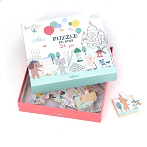 Puzzle en bois escapade à paris 24 pcs
