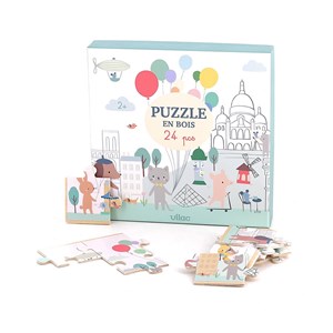 Puzzle en bois escapade à paris 24 pcs