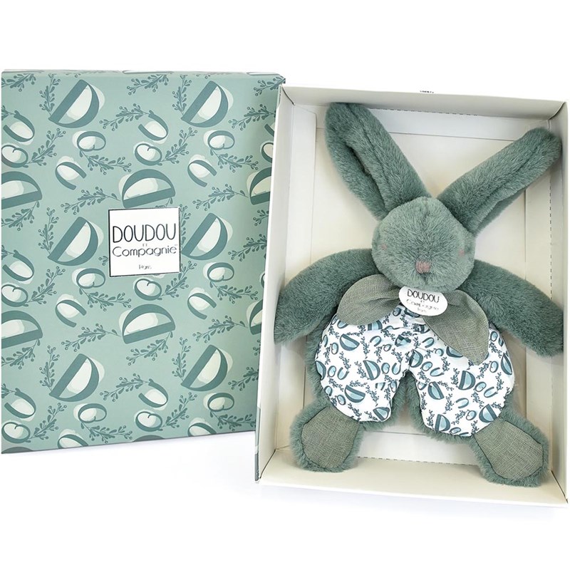 Doudou lapin vert sauge 18 cm (Mù) - Image 1