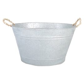 Bassine en vieux zinc