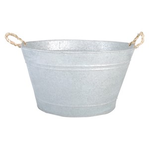 Bassine en vieux zinc