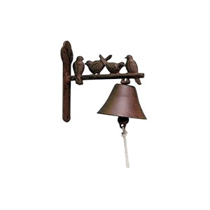 Cloche de porte en fonte oiseaux