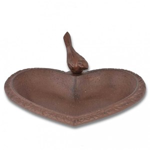 Mangeoire bain d'oiseaux abreuvoir coeur