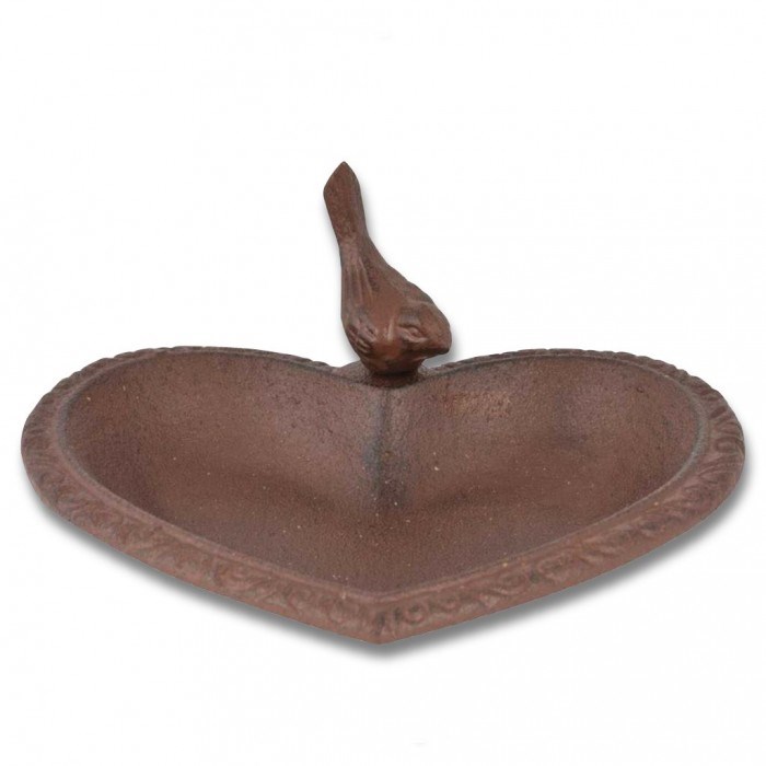 Mangeoire bain d'oiseaux abreuvoir coeur