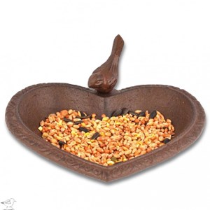 Mangeoire bain d'oiseaux abreuvoir coeur