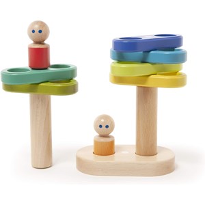 Empilable en bois magnétique 11 pcs