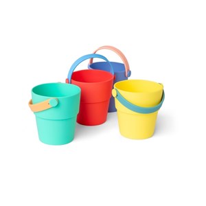 Seaux empilables en silicone