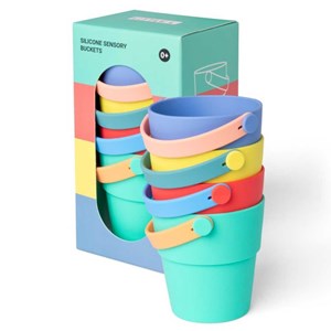 Seaux empilables en silicone