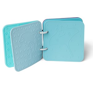 Livre de bain en silicone bleu
