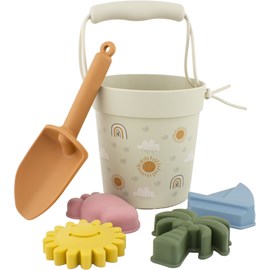 Seau de plage en silicone arc-en-ciel