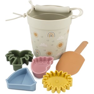 Seau de plage en silicone arc-en-ciel