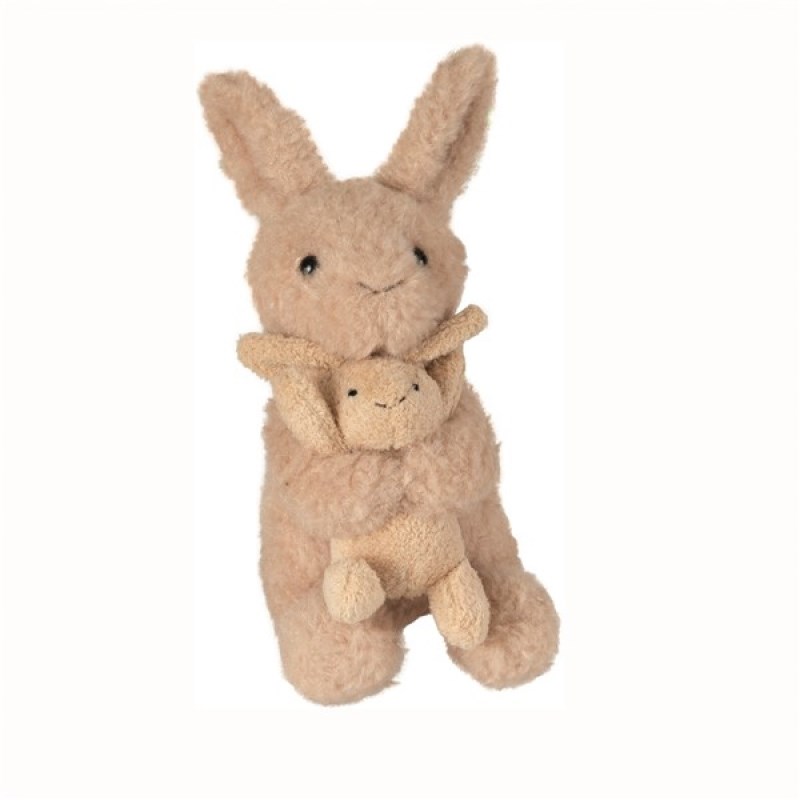 Emile le lapin en peluche et son bébé