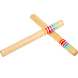 Paire de claves en bois massif