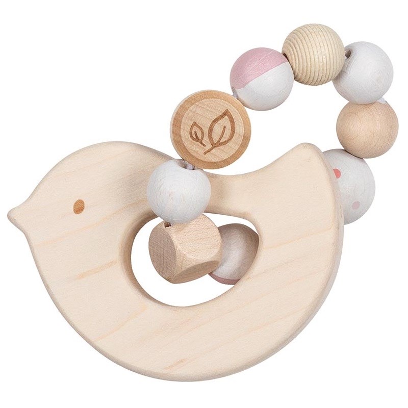 Hochet en bois flexible oiseau