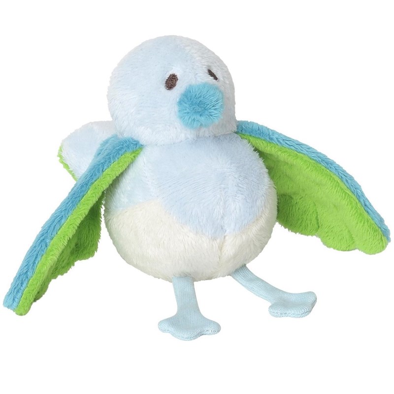 Hochet l'oiseau bleu birdy 13cm
