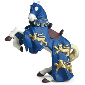Figurine cheval du roi richard bleu