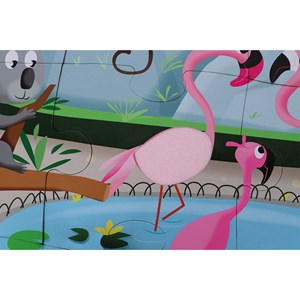 Puzzle tactile une journée au zoo