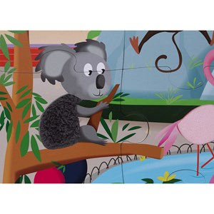 Puzzle tactile une journée au zoo