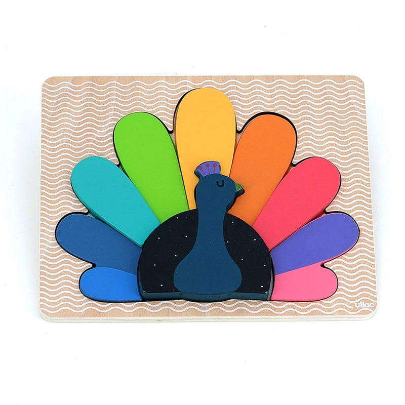 Puzzle encastrement paon andy westface