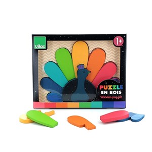 Puzzle encastrement paon andy westface